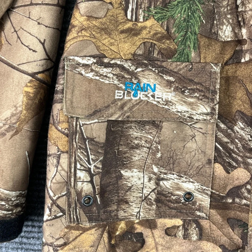 Realtree System‎ Layer 3 Camo Scent Blocker Hunting Jacket Hooded Parka L Kids
